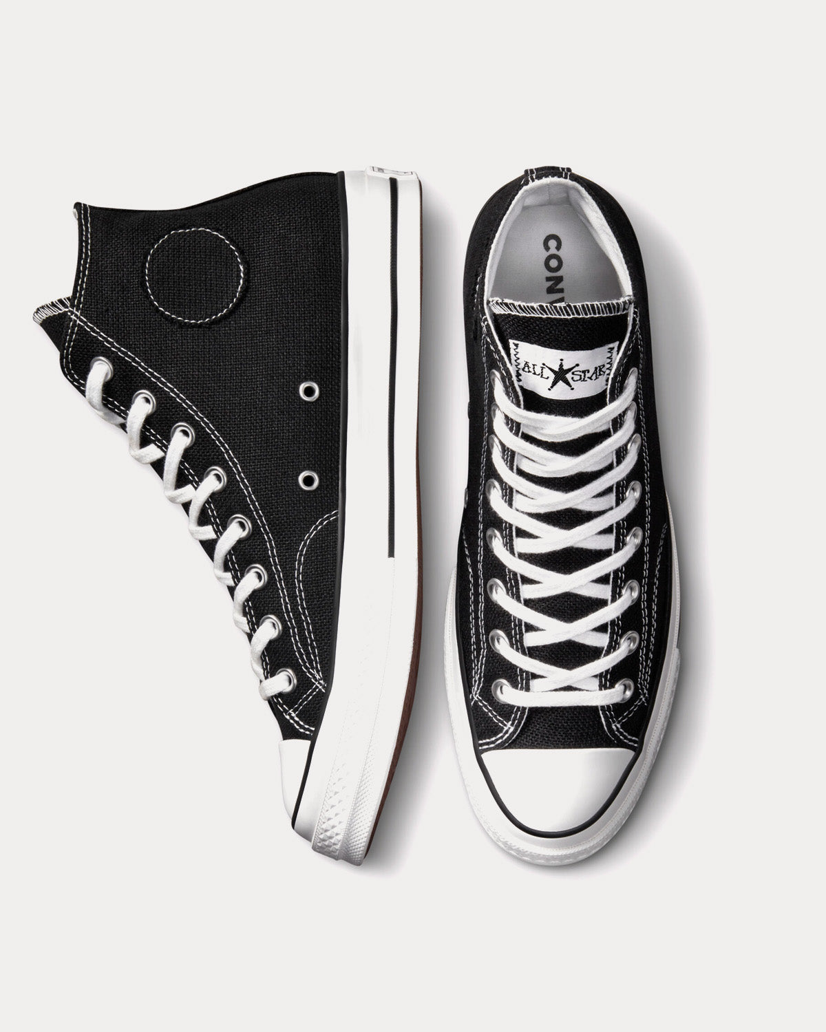 Converse x Stüssy Chuck 70 Black / White High Top Sneakers - 2