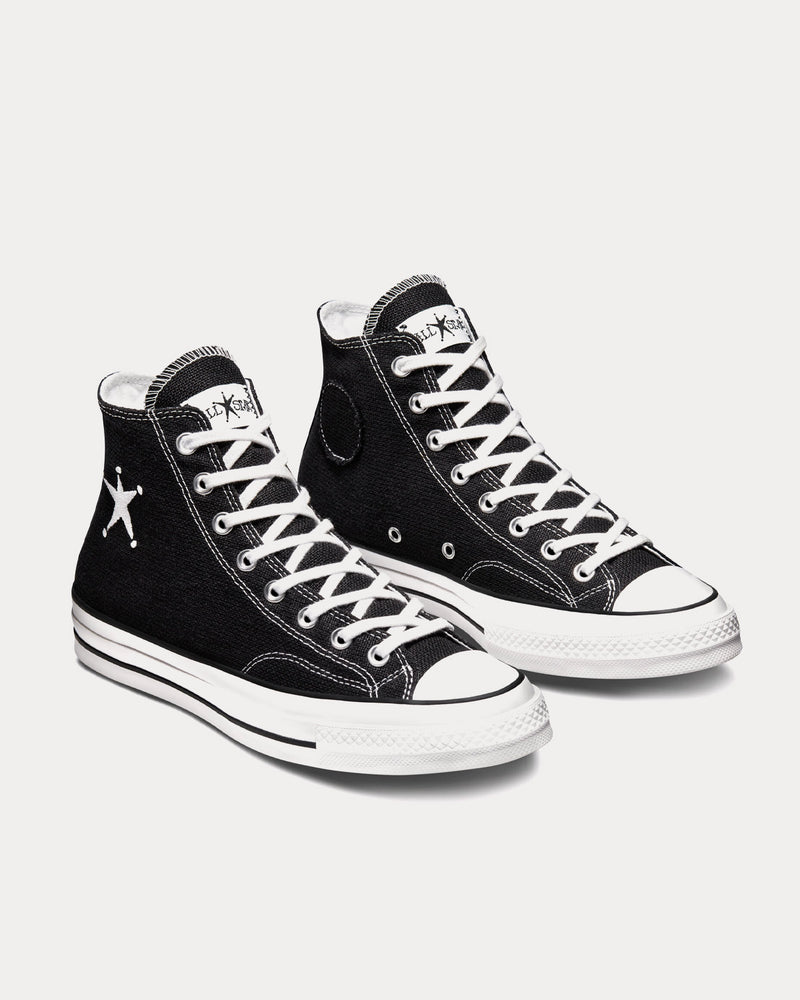 Converse x Stüssy Chuck 70 Black / White High Top Sneakers - 3