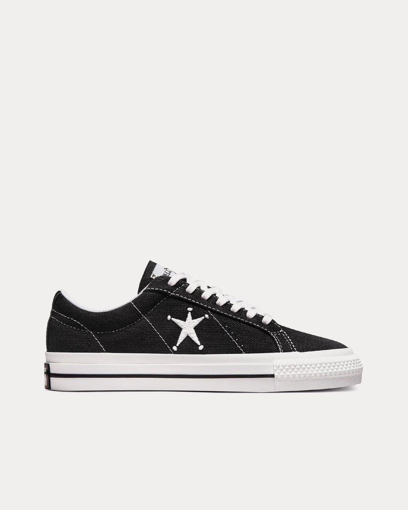 Converse x Stüssy One Star Black / White Low Top Sneakers - 1