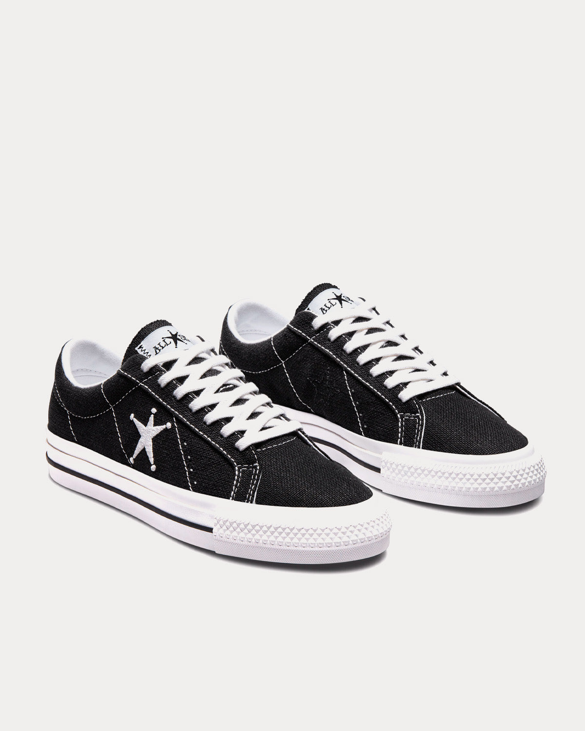 Converse x Stüssy One Star Black / White Low Top Sneakers - 3