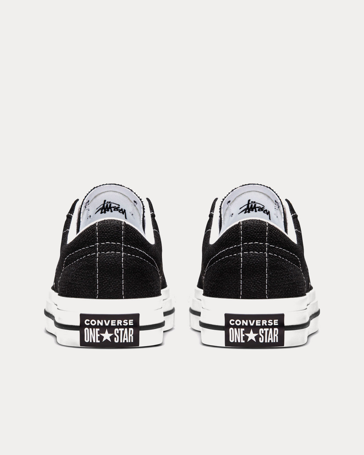 Converse x Stüssy One Star Black / White Low Top Sneakers - 4