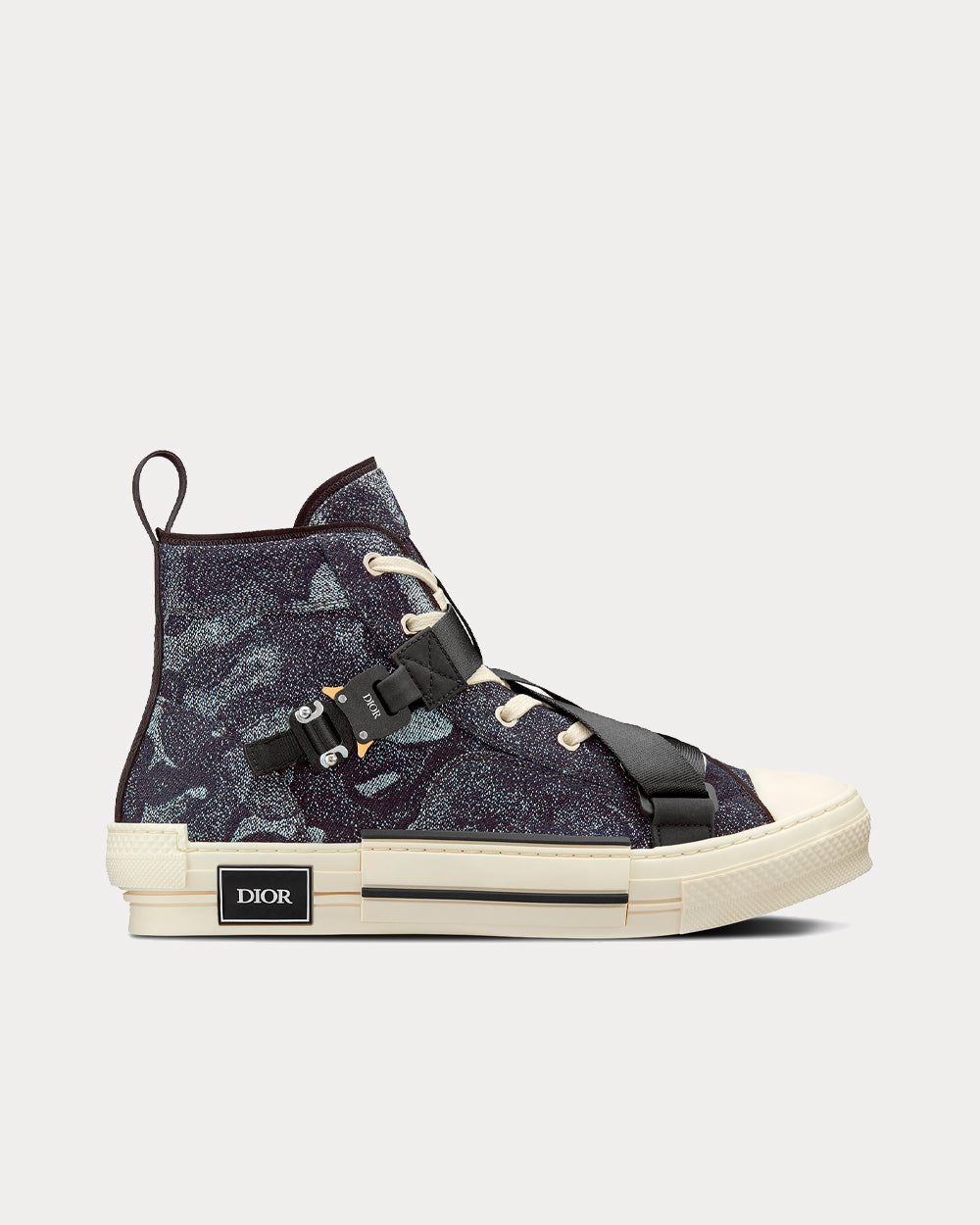 Dior x Peter Doig B23 Denim Camouflage Jacquard High Top Sneakers 