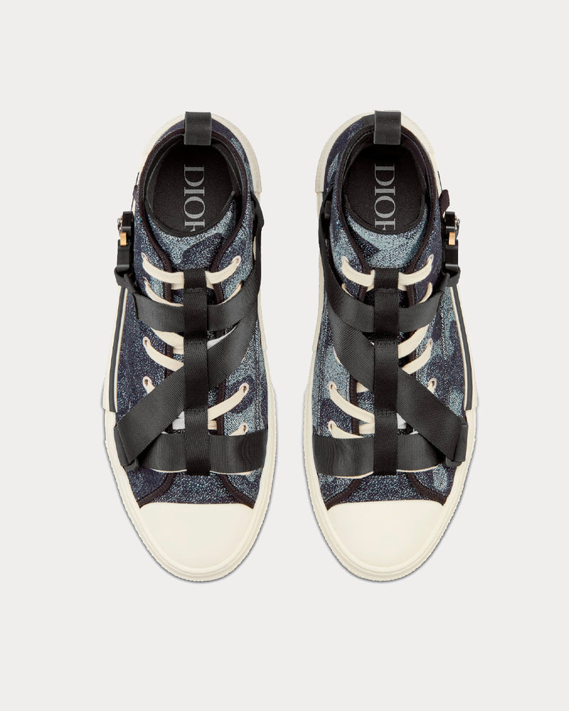 Dior x Peter Doig B23 Denim Camouflage Jacquard High Top Sneakers - 2