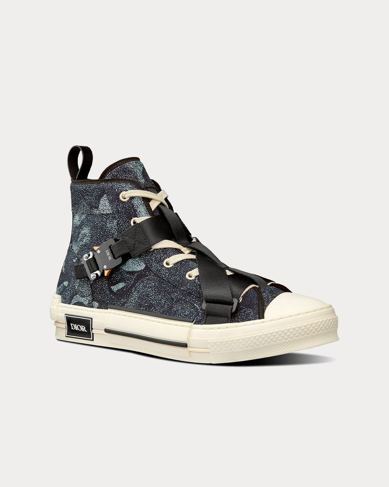 Dior x Peter Doig B23 Denim Camouflage Jacquard High Top Sneakers - 3