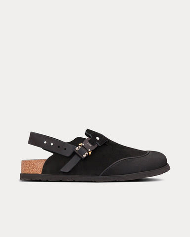 Dior x Birkenstock Tokio Black Nubuck Calfskin Mules