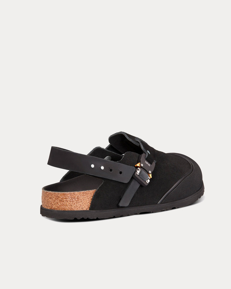 Dior x Birkenstock Tokio Black Nubuck Calfskin Mules - 4