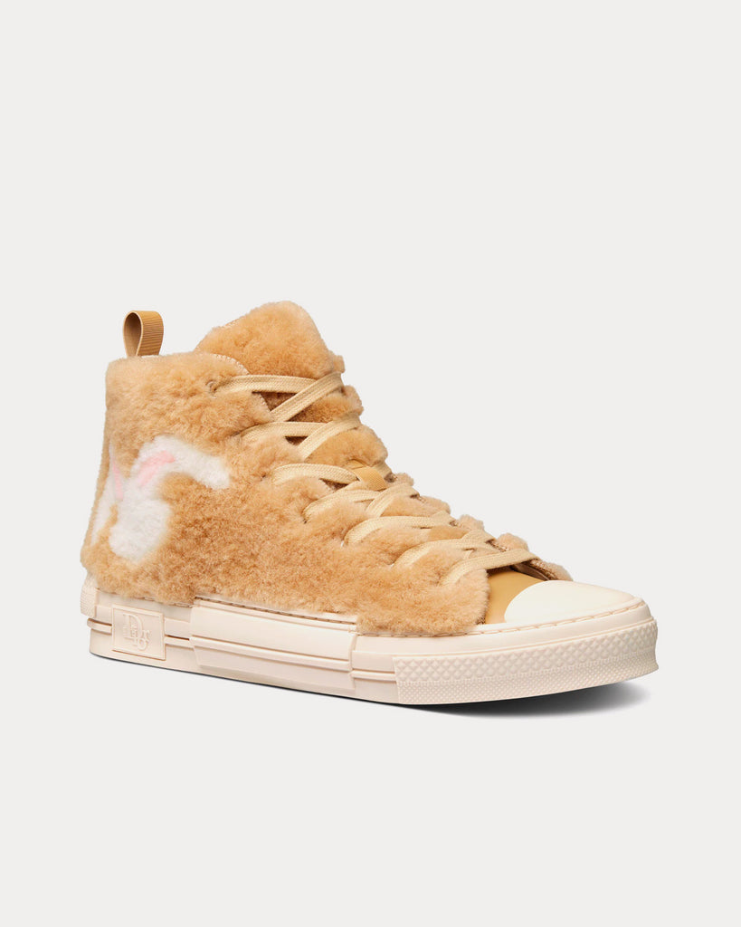 Fuzzy high clearance top sneakers