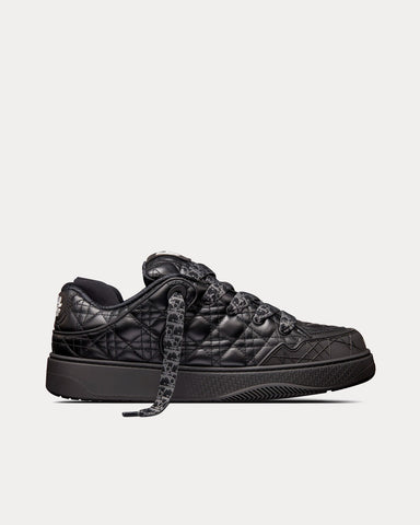 Dior x ERL B9S Skater Limited And Numbered Edition Black Quilted Cannage Calfskin Low Top Sneakers