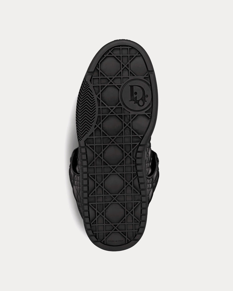 Dior x ERL B9S Skater Limited And Numbered Edition Black Quilted Cannage Calfskin Low Top Sneakers - 5