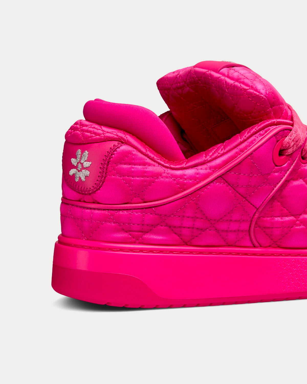 Dior x ERL B9S Skater Limited And Numbered Edition Fuchsia Kumo Cannage Satin Low Top Sneakers - 6