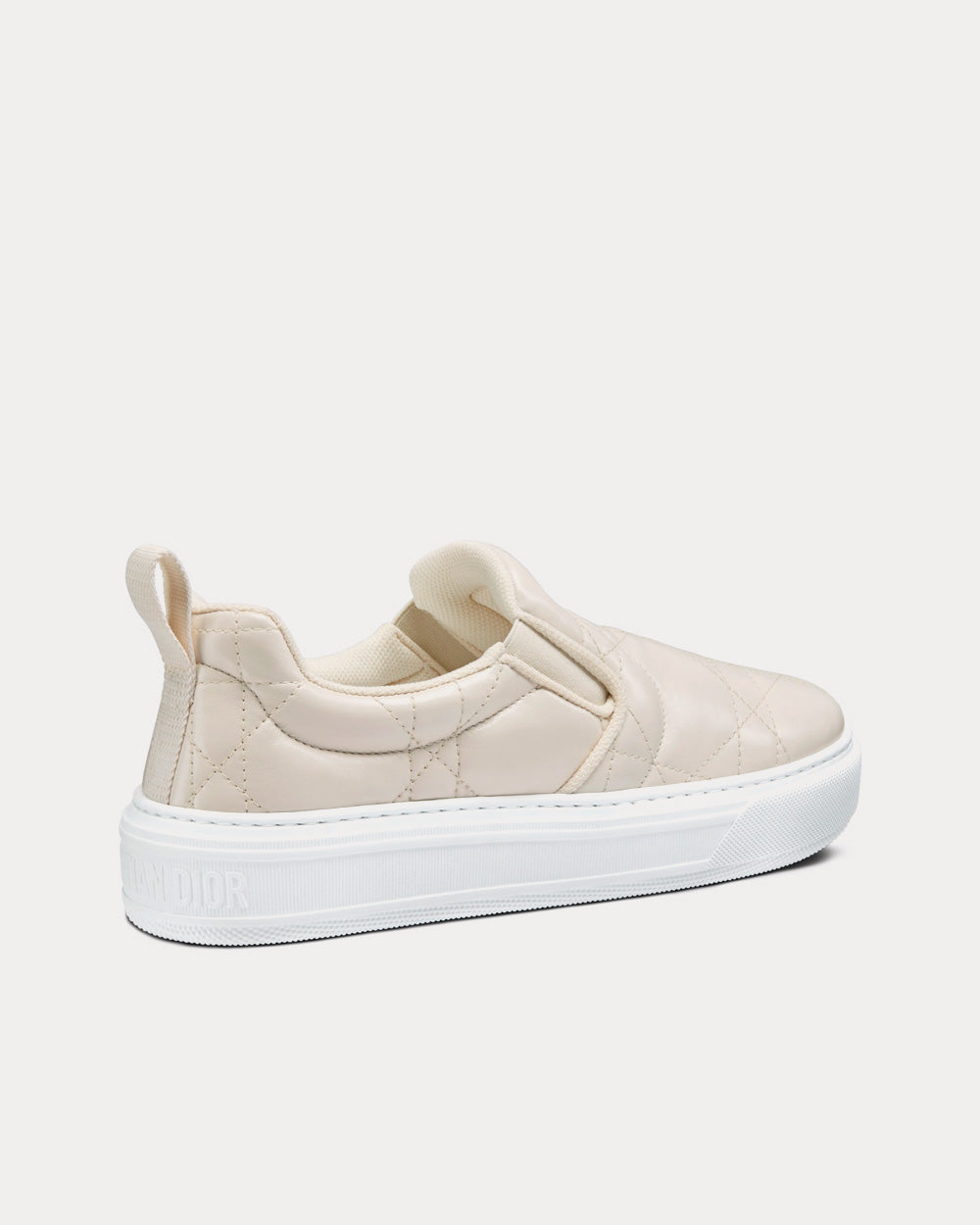 Dior Solar White Quilted Cannage Calfskin Slip On Sneakers - 4