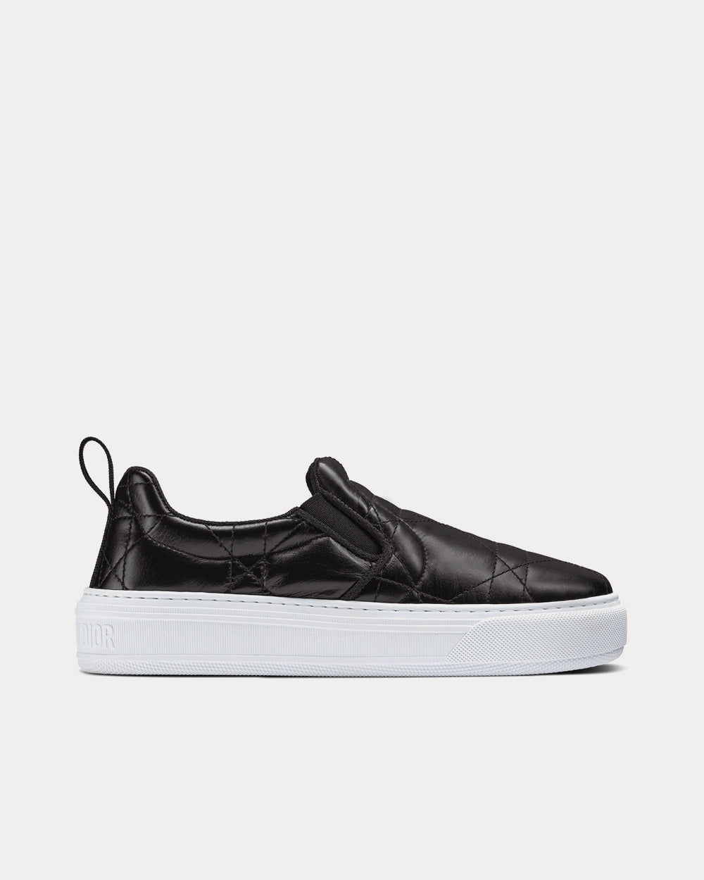 Dior Solar Black Quilted Cannage Calfskin Slip On Sneakers - 1