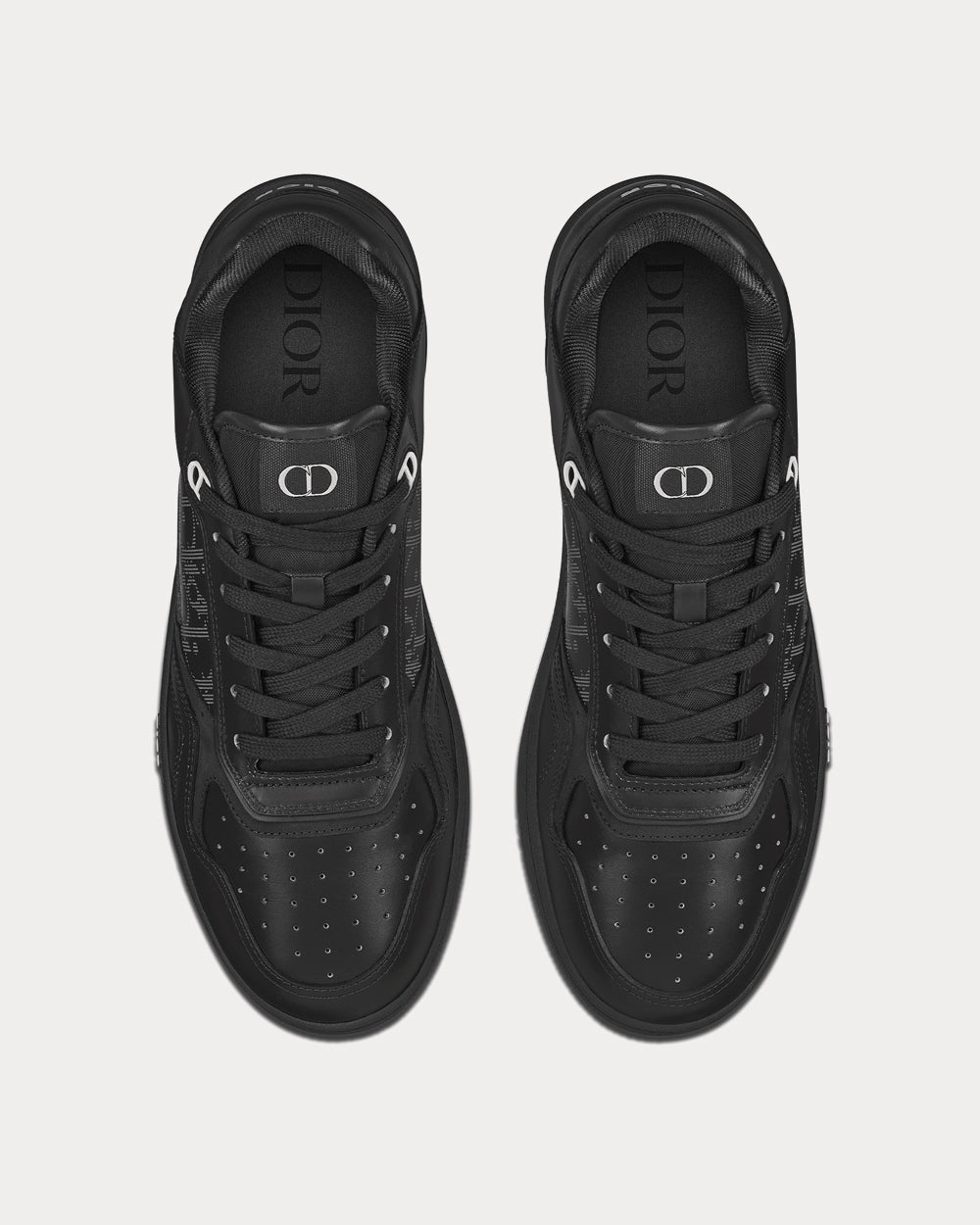 Dior World Tour B27 Black Dior Oblique Galaxy Leather with Smooth Calfskin and Suede Low Top Sneakers - 3