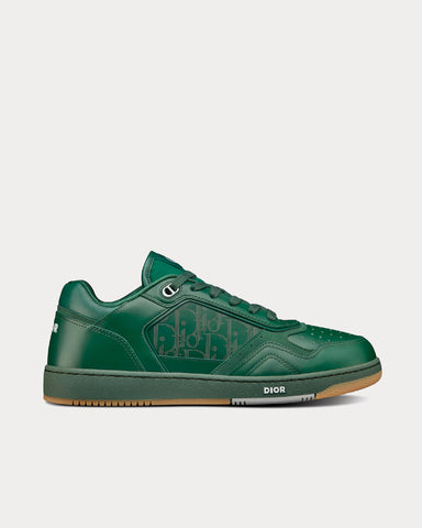 Dior World Tour B27 Green Dior Oblique Galaxy Leather with Smooth Calfskin and Suede Low Top Sneakers