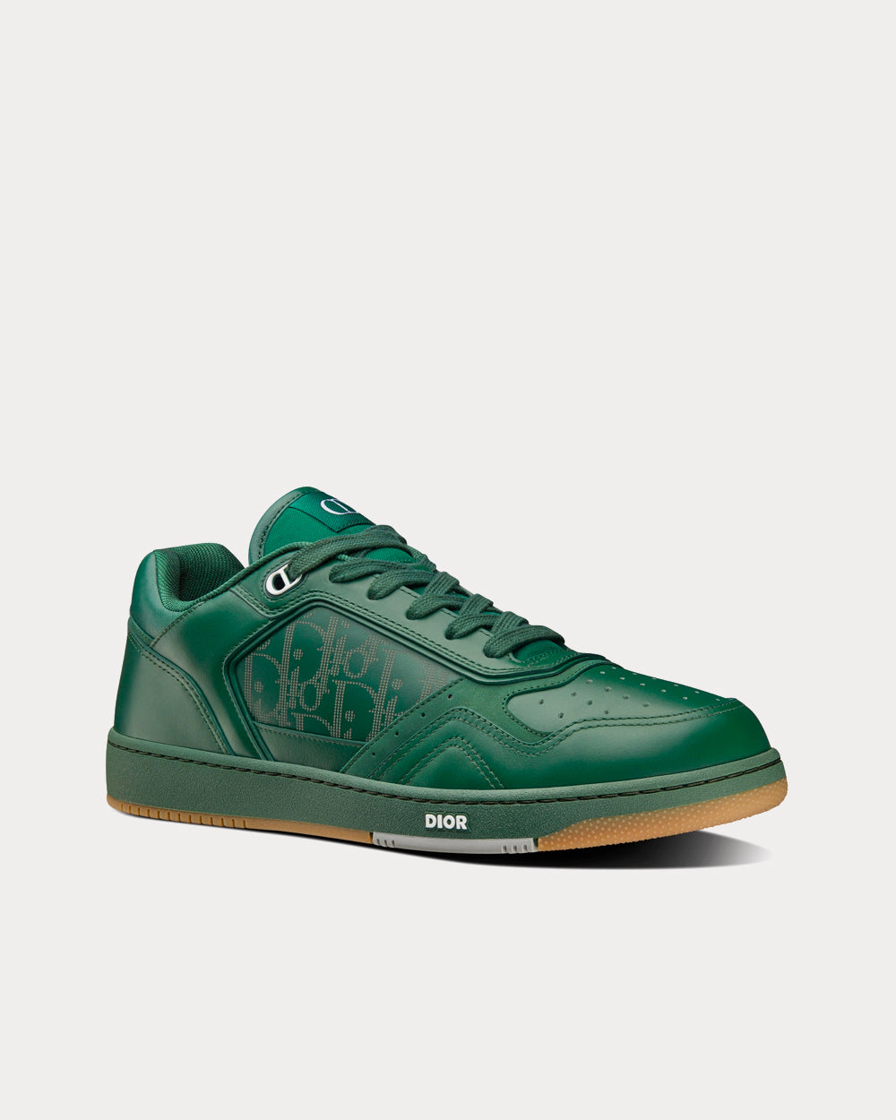 Dior World Tour B27 Green Dior Oblique Galaxy Leather with Smooth Calfskin and Suede Low Top Sneakers - 2