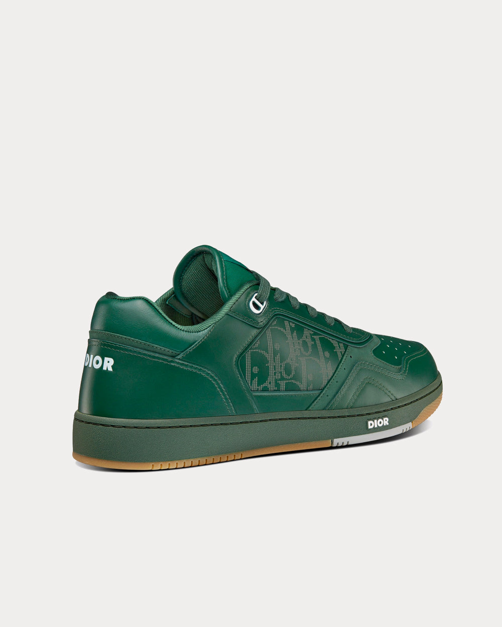 Dior World Tour B27 Green Dior Oblique Galaxy Leather with Smooth Calfskin and Suede Low Top Sneakers - 4