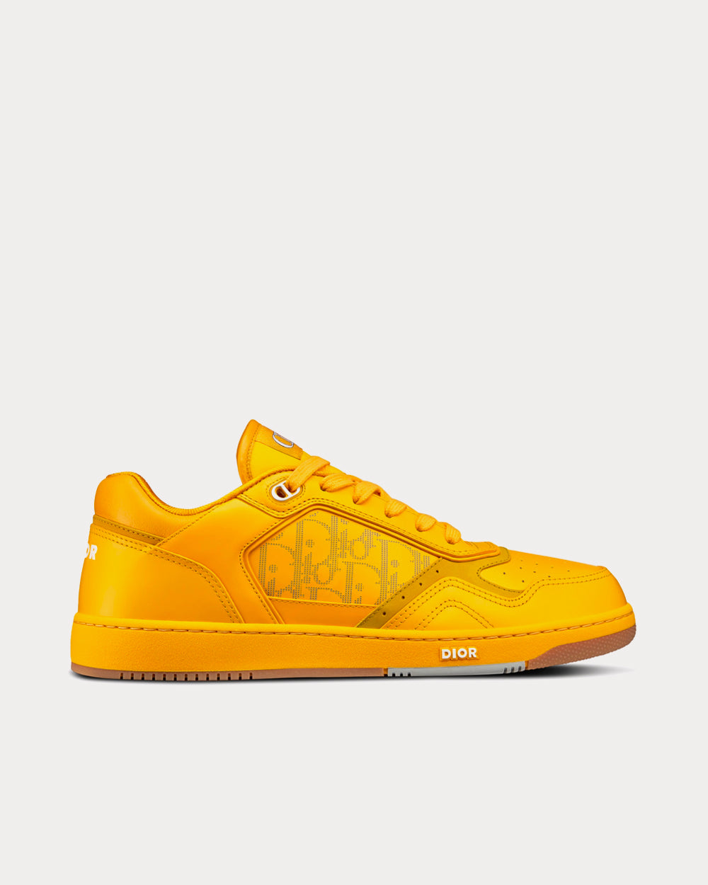 Dior World Tour B27 Yellow Dior Oblique Galaxy Leather with Smooth Calfskin and Suede Low Top Sneakers - 1