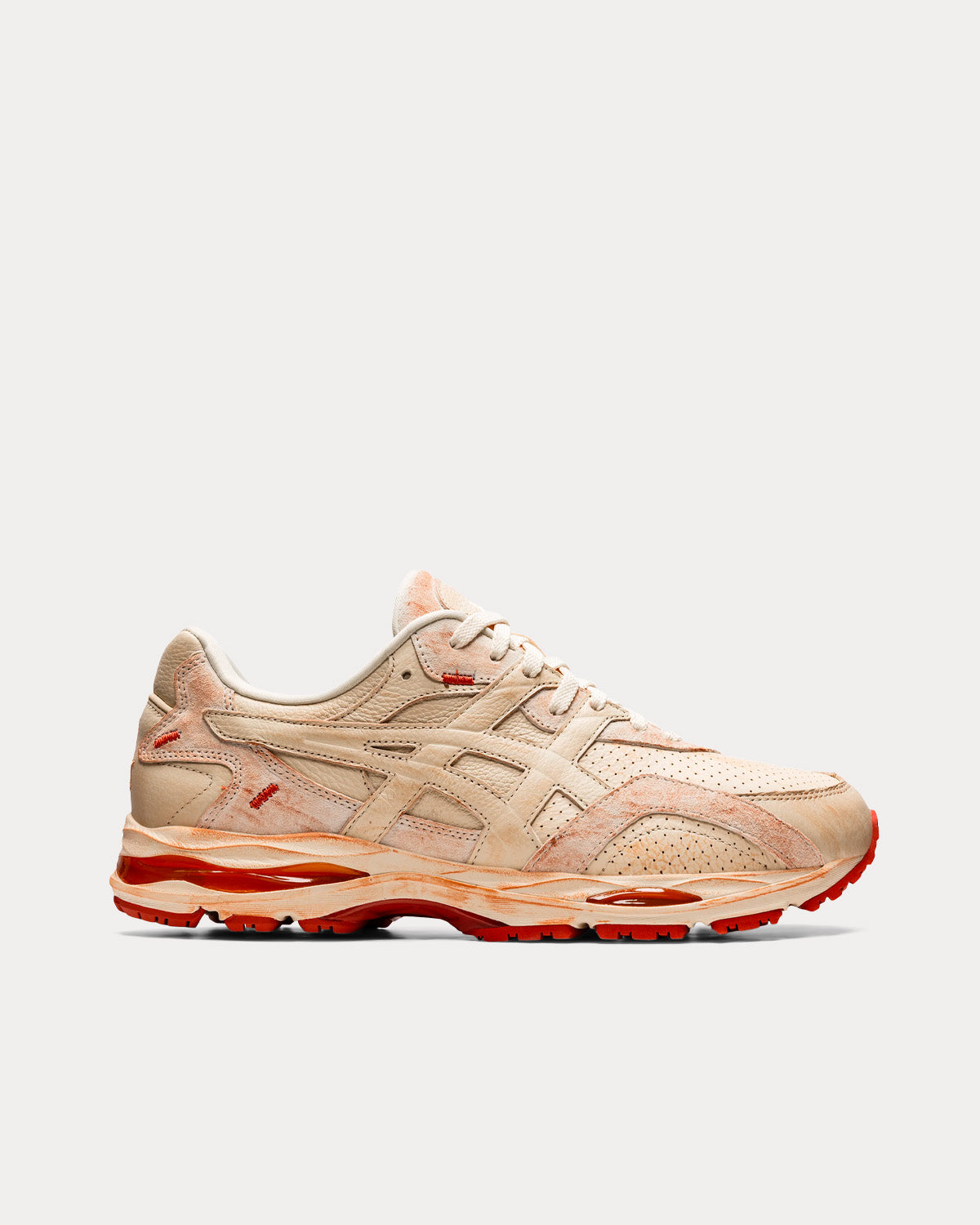 Asics x Denim Tears GEL-MC PLUS Red Clay / Asics Cream Low Top Sneakers - 1