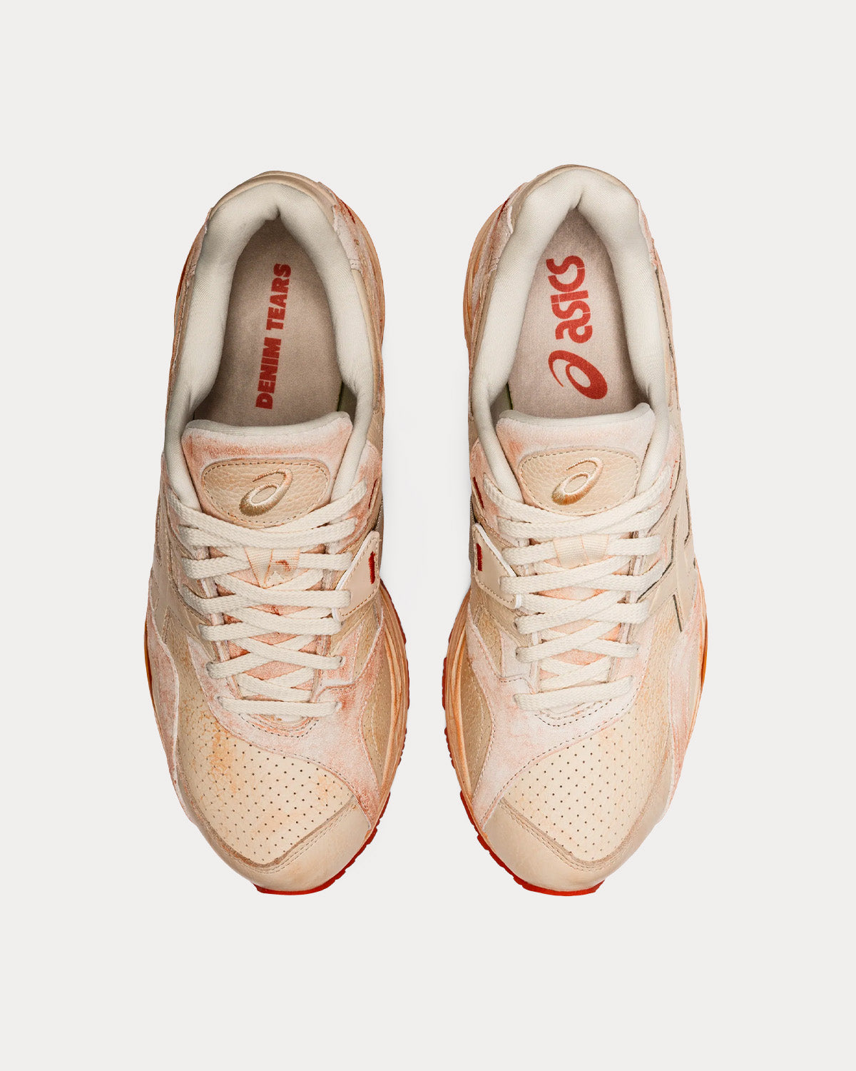 Asics x Denim Tears GEL-MC PLUS Red Clay / Asics Cream Low Top Sneakers - 2