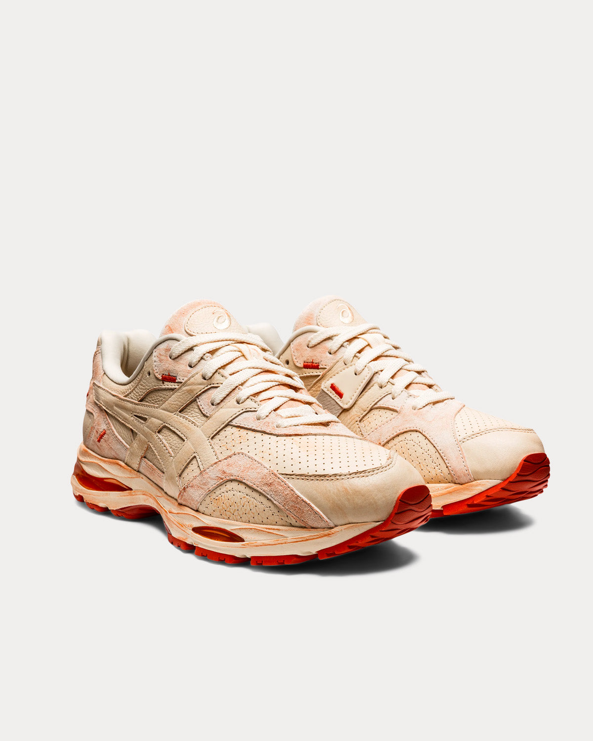 Asics x Denim Tears GEL-MC PLUS Red Clay / Asics Cream Low Top Sneakers - 3