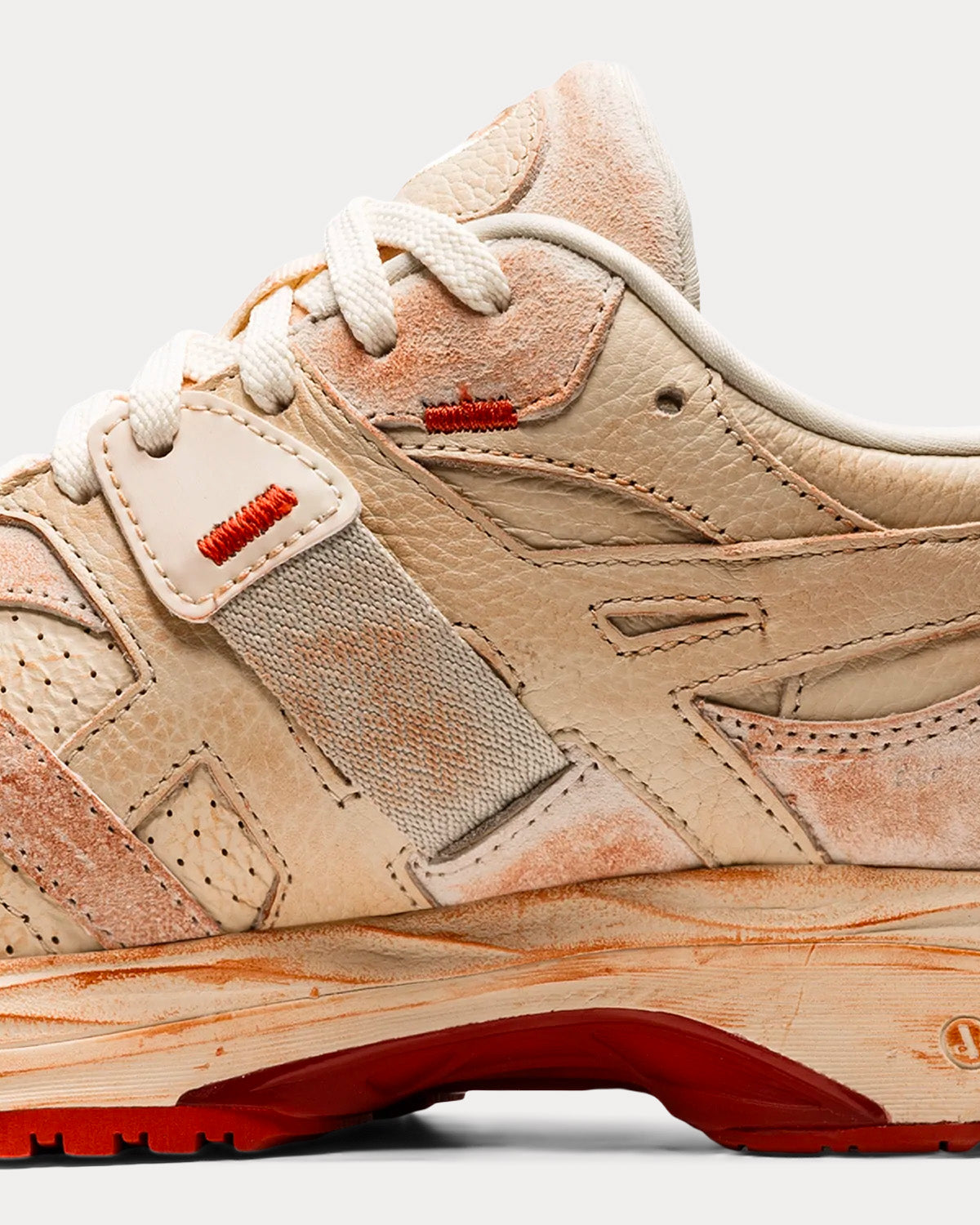 Asics x Denim Tears GEL-MC PLUS Red Clay / Asics Cream Low Top Sneakers - 6