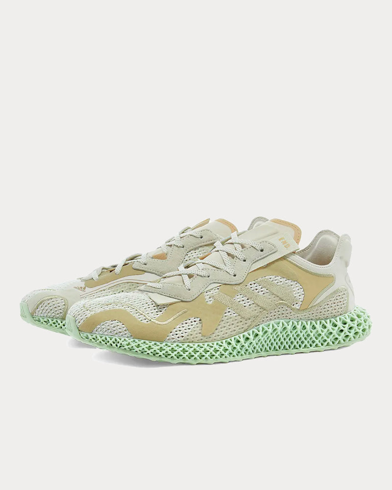 Adidas x END EVO 4D DUNE Green Low Top Sneakers - 2