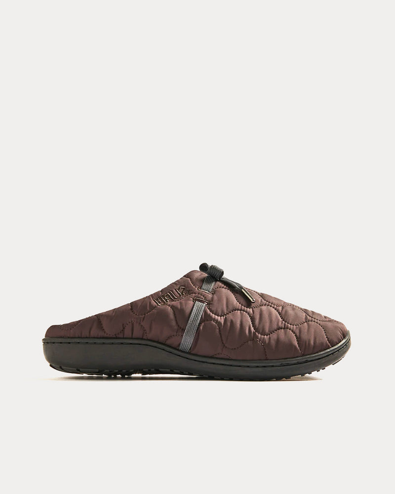 Subu x END Surplus Quilting Brown Slip Ons - 1