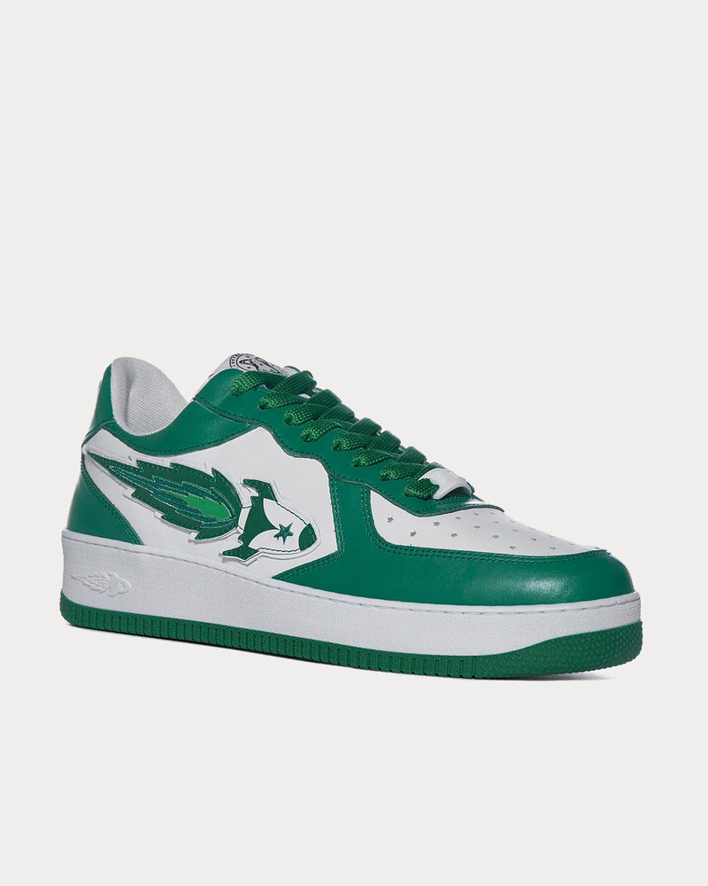 Enterprise Japan Rocket White / Green Low Top Sneakers - 2