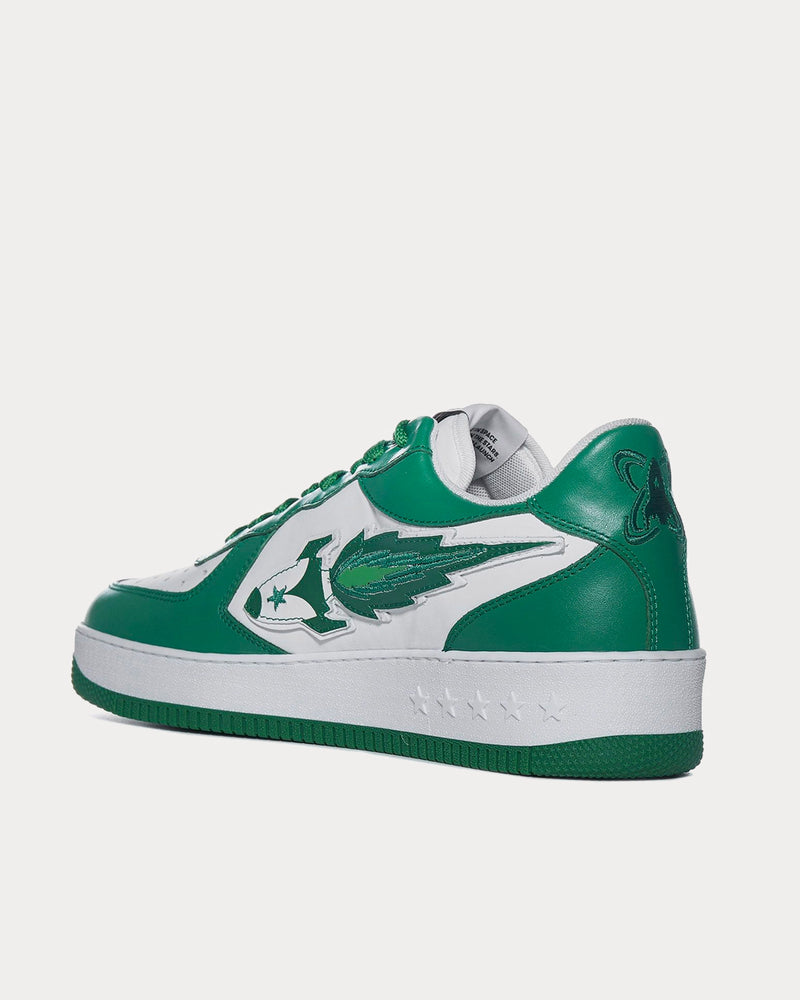 Enterprise Japan Rocket White / Green Low Top Sneakers - 3