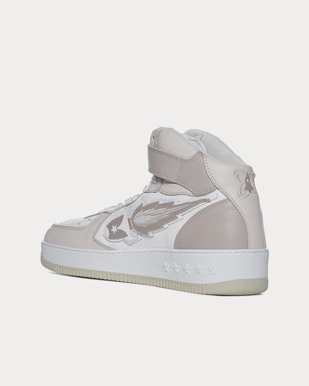 Enterprise Japan Rocket Mid White / Beige / Taupe High Top Sneakers - 3