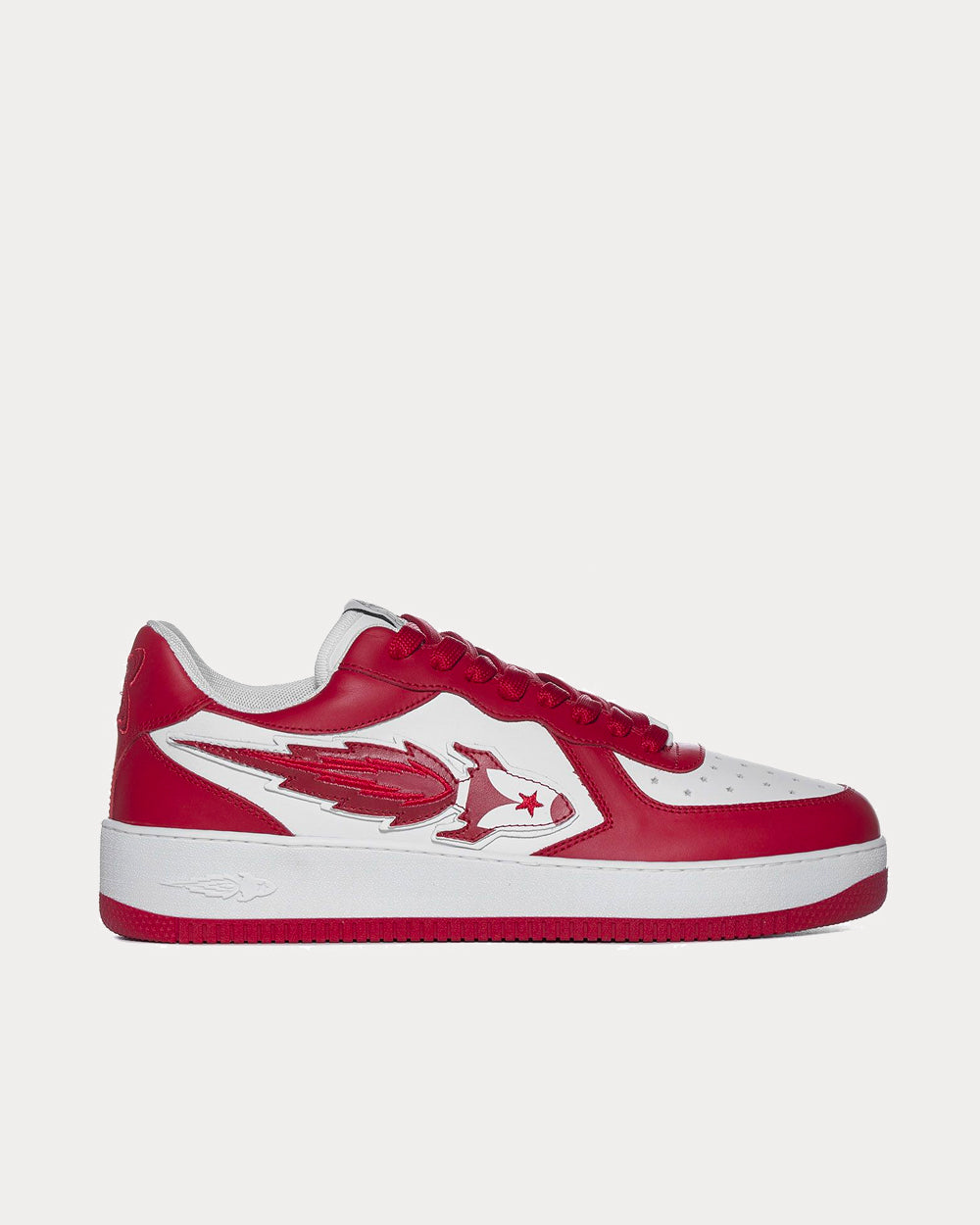 Enterprise Japan Rocket White / Red Low Top Sneakers - 1