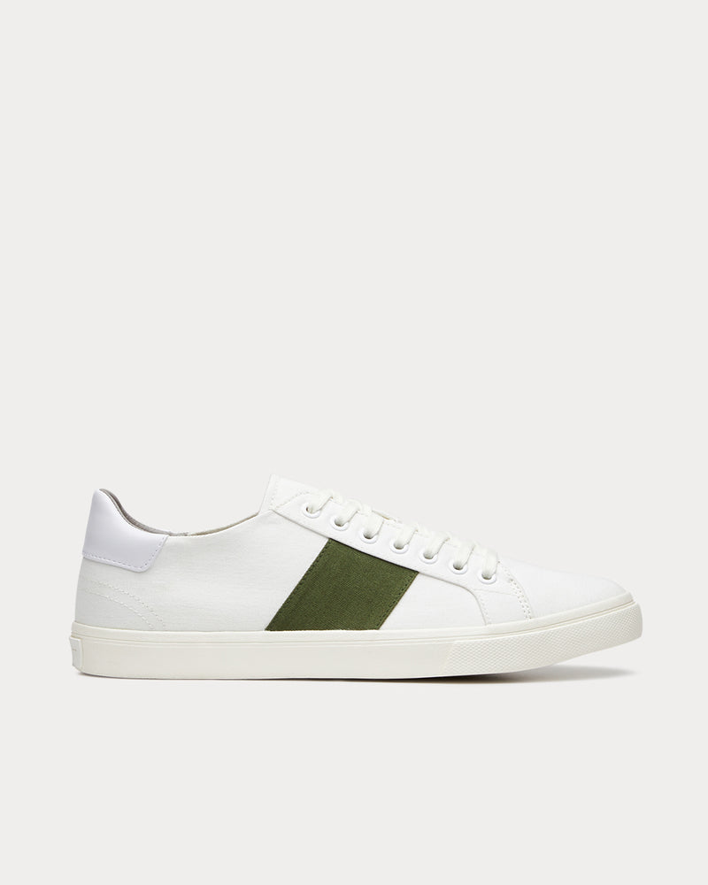 Elliott Low Classic Recycled Canvas White / Green Low Top Sneakers - 1