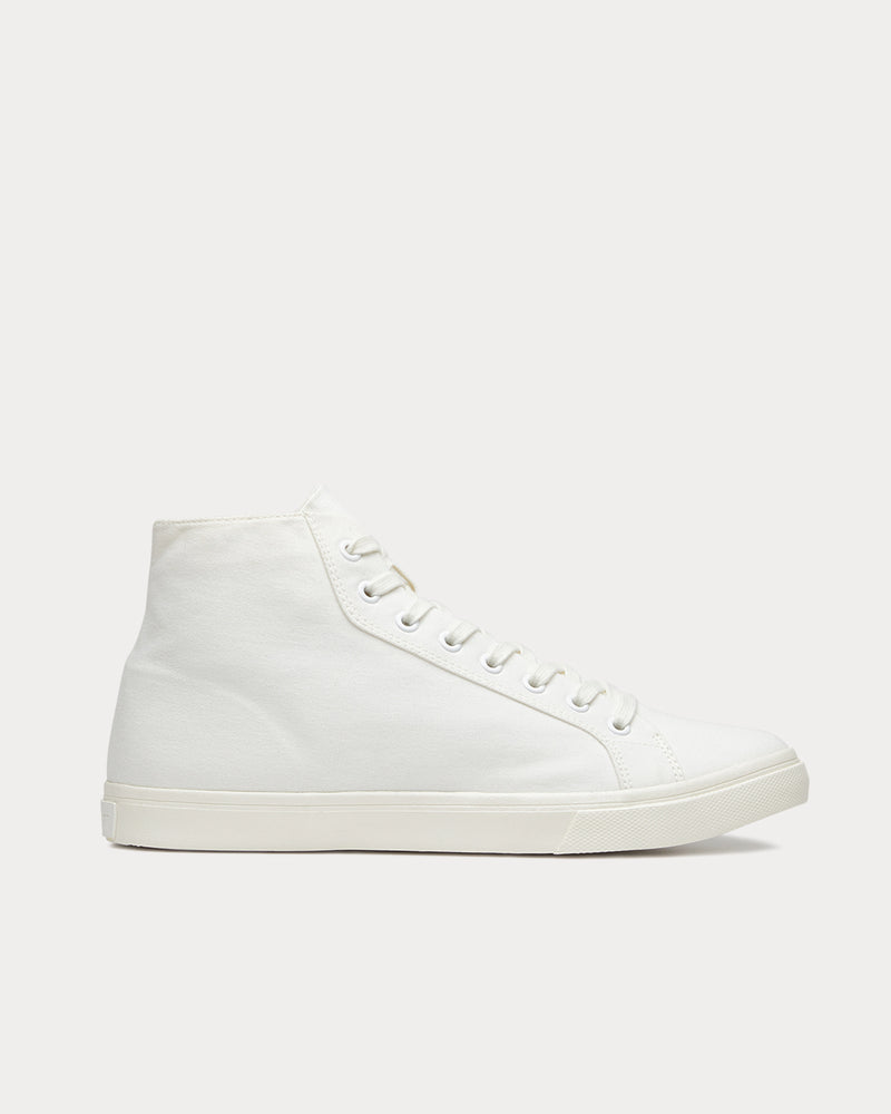 Elliott Recycled Canvas White / Stripes High Top Sneakers - 1