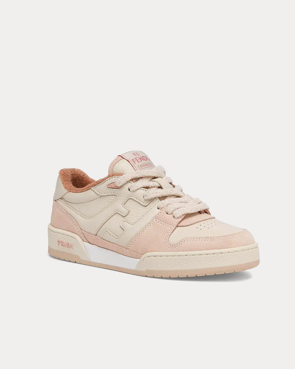 Fendi Match Suede Pink Low Top Sneakers - 3