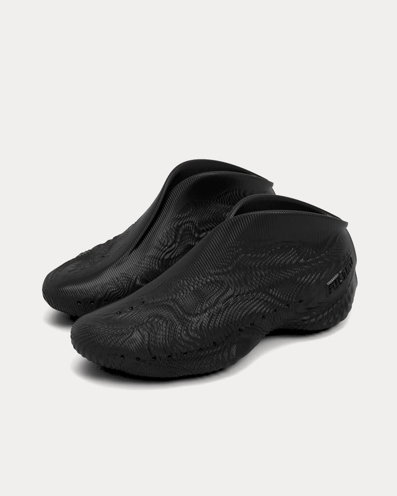 FUSED Eirean 3D Printed Black Mid Top Sneakers - 3