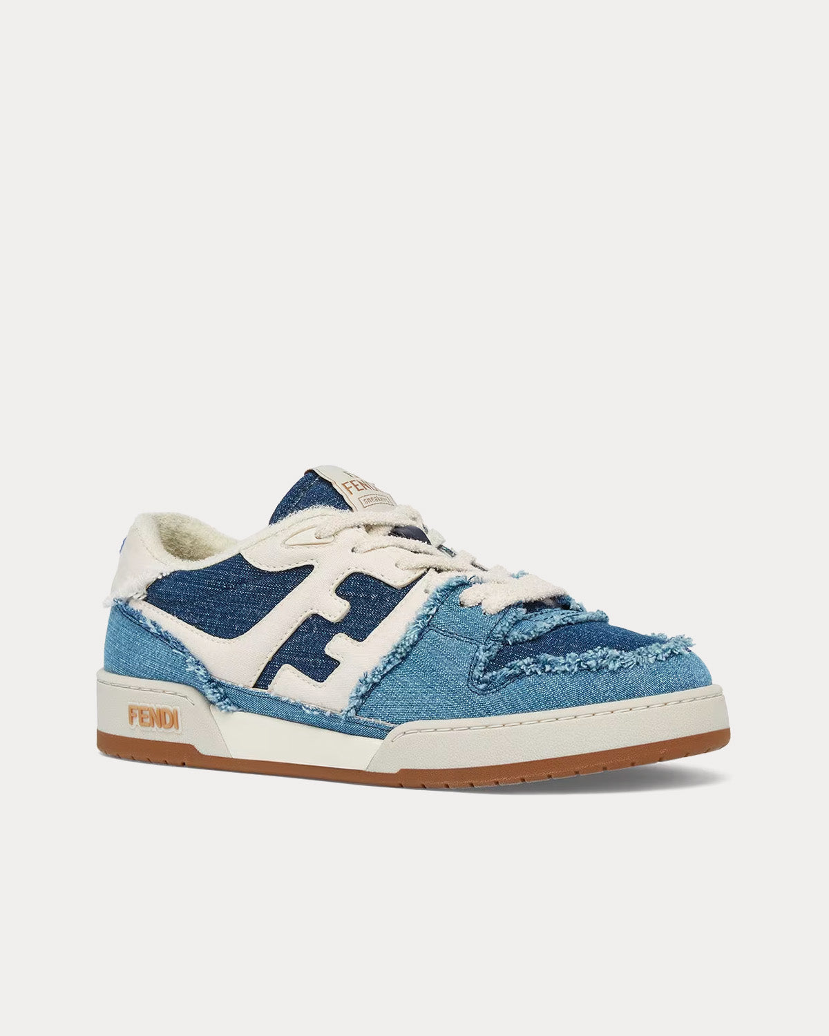 Fendi Match Denim Blue Low Top Sneakers - 3