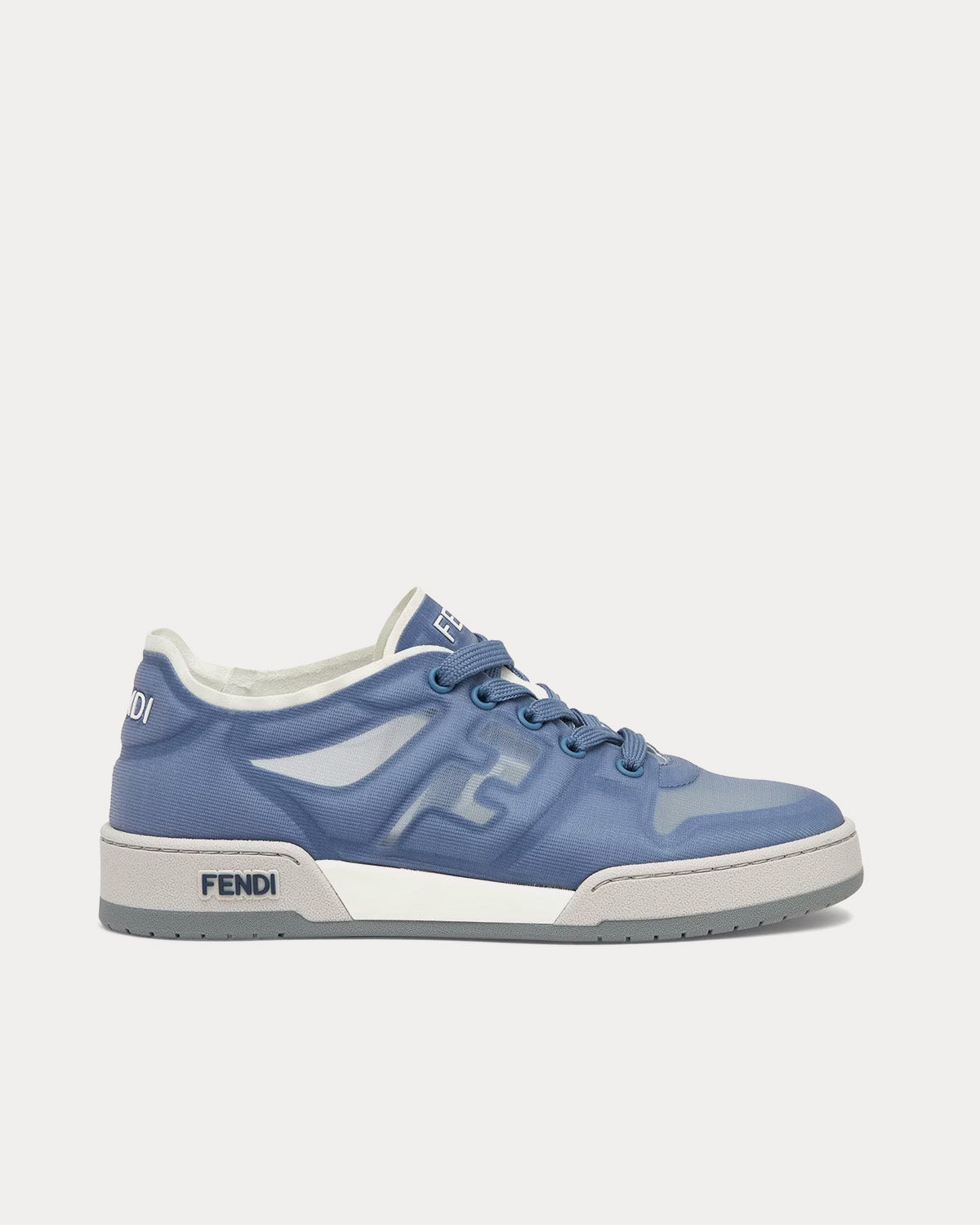 Fendi Match Mesh Blue Low Top Sneakers - 1