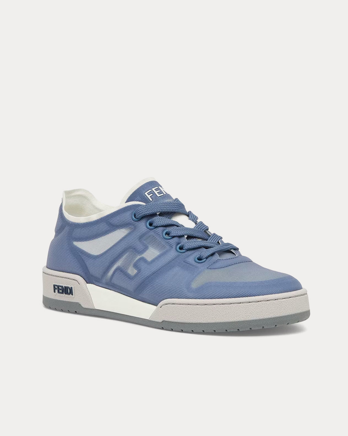 Fendi Match Mesh Blue Low Top Sneakers - 3