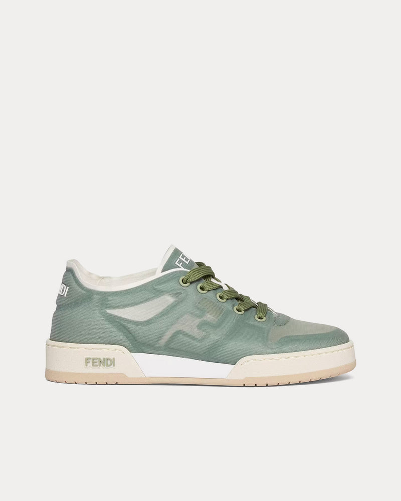 Fendi Match Mesh Green Low Top Sneakers - 1