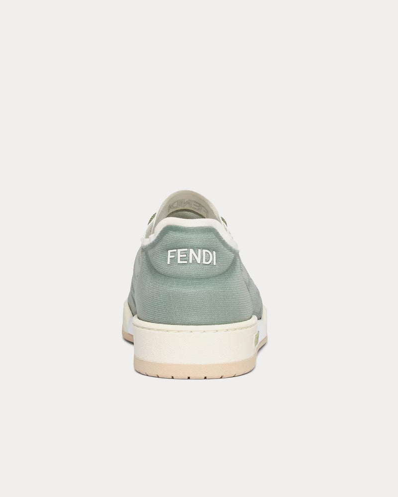 Fendi Match Mesh Green Low Top Sneakers - 4