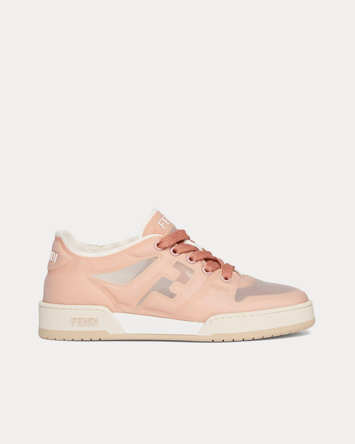 Fendi Match Mesh Pink Low Top Sneakers - 1