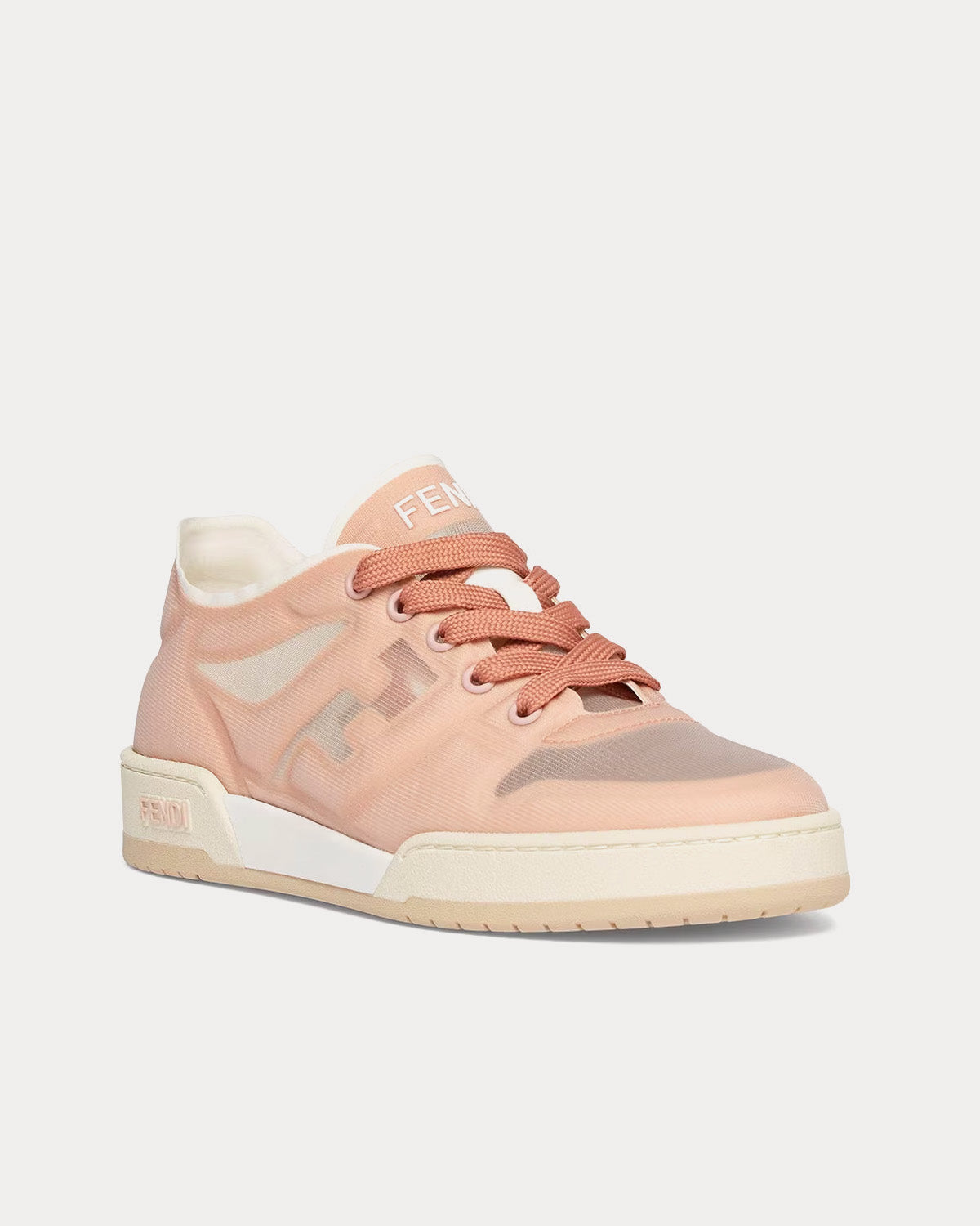 Fendi Match Mesh Pink Low Top Sneakers - 3