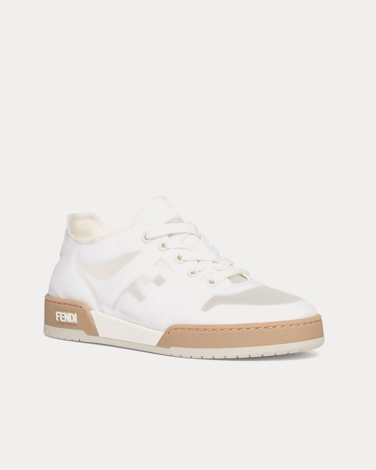 Fendi Match Mesh White Low Top Sneakers - 3