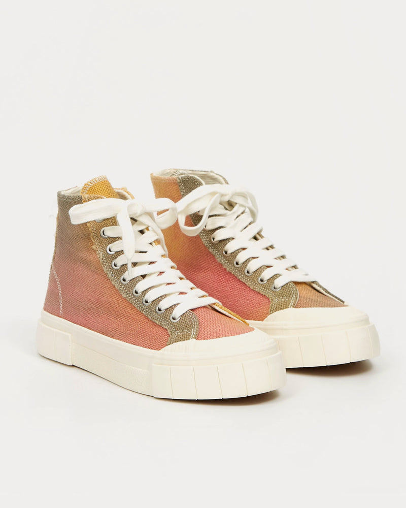 Good News Palm Jute Pink & Yellow High Top Sneakers - 3