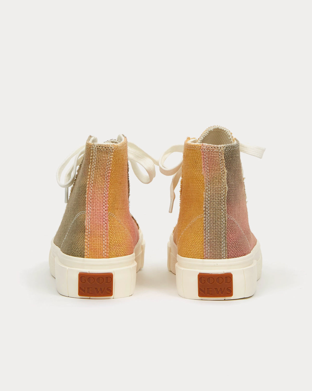 Good News Palm Jute Pink & Yellow High Top Sneakers - 3