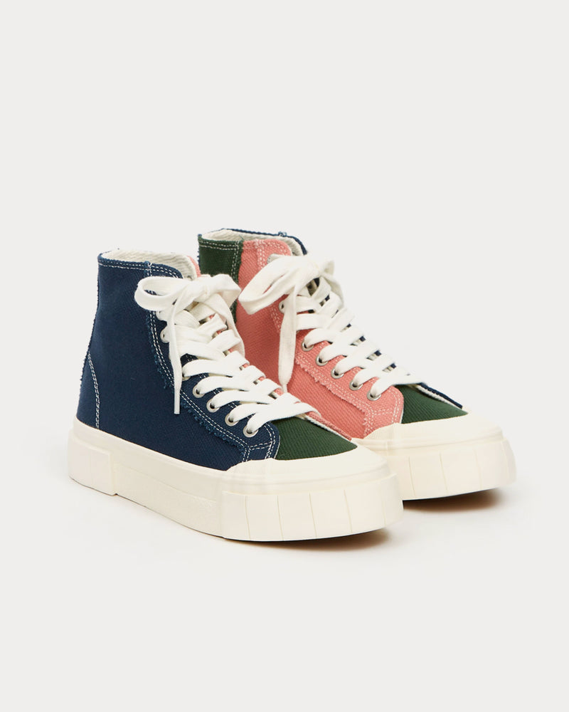 Good News Palm Green / Navy / Pink High Top Sneakers - 2