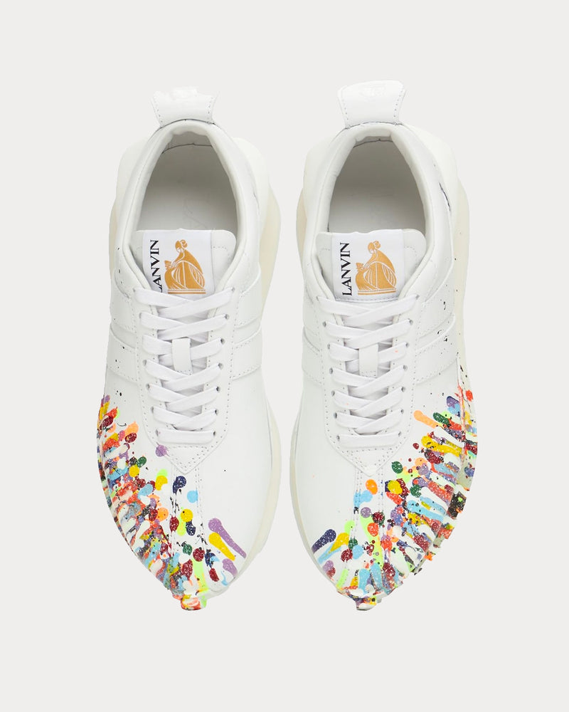 Lanvin x Gallery Dept BumpR Painted White Low Top Sneakers - 3