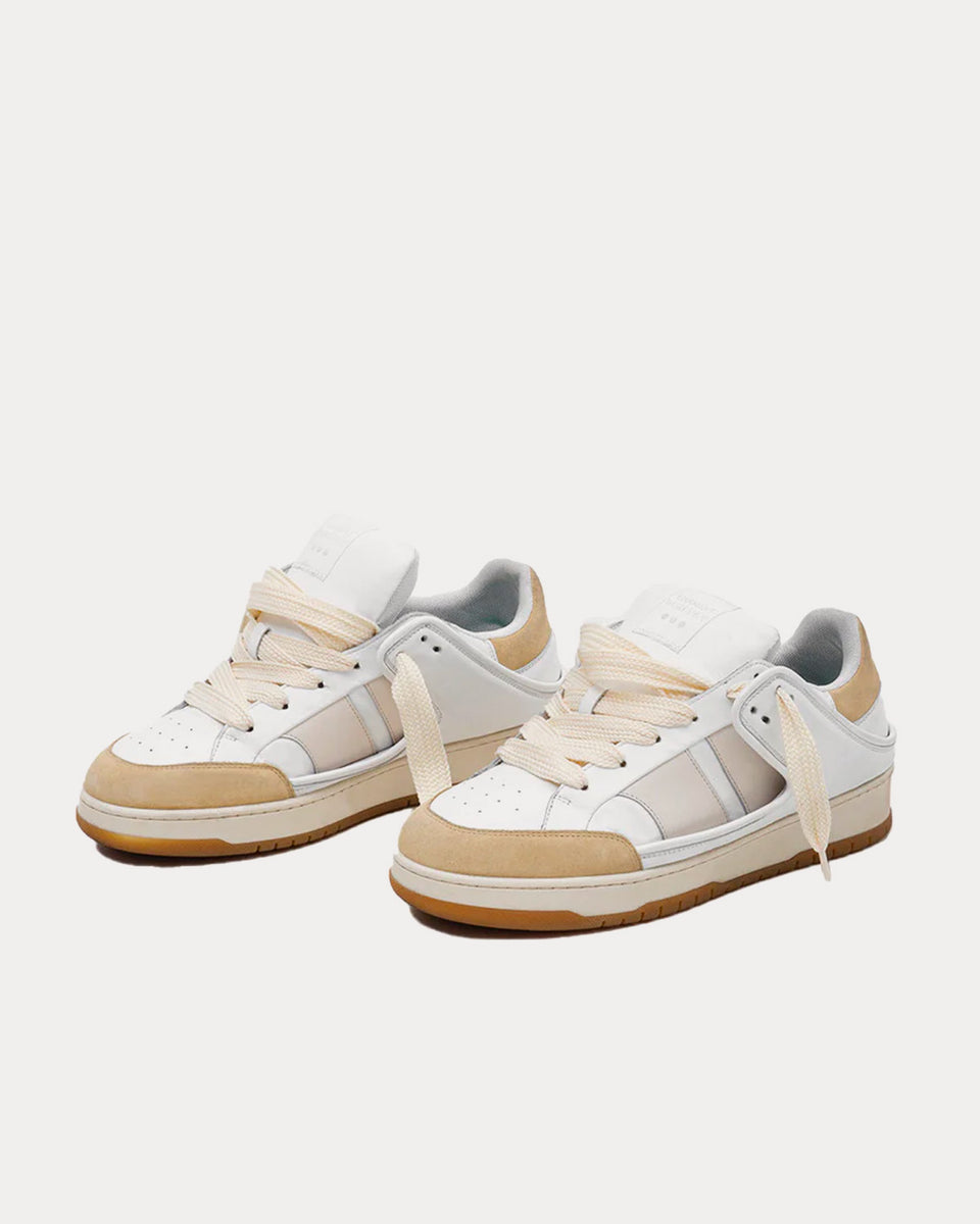 Garment Workshop x RAL7000 Studio LEATHER S01 PRO White / Cream Low Top ...