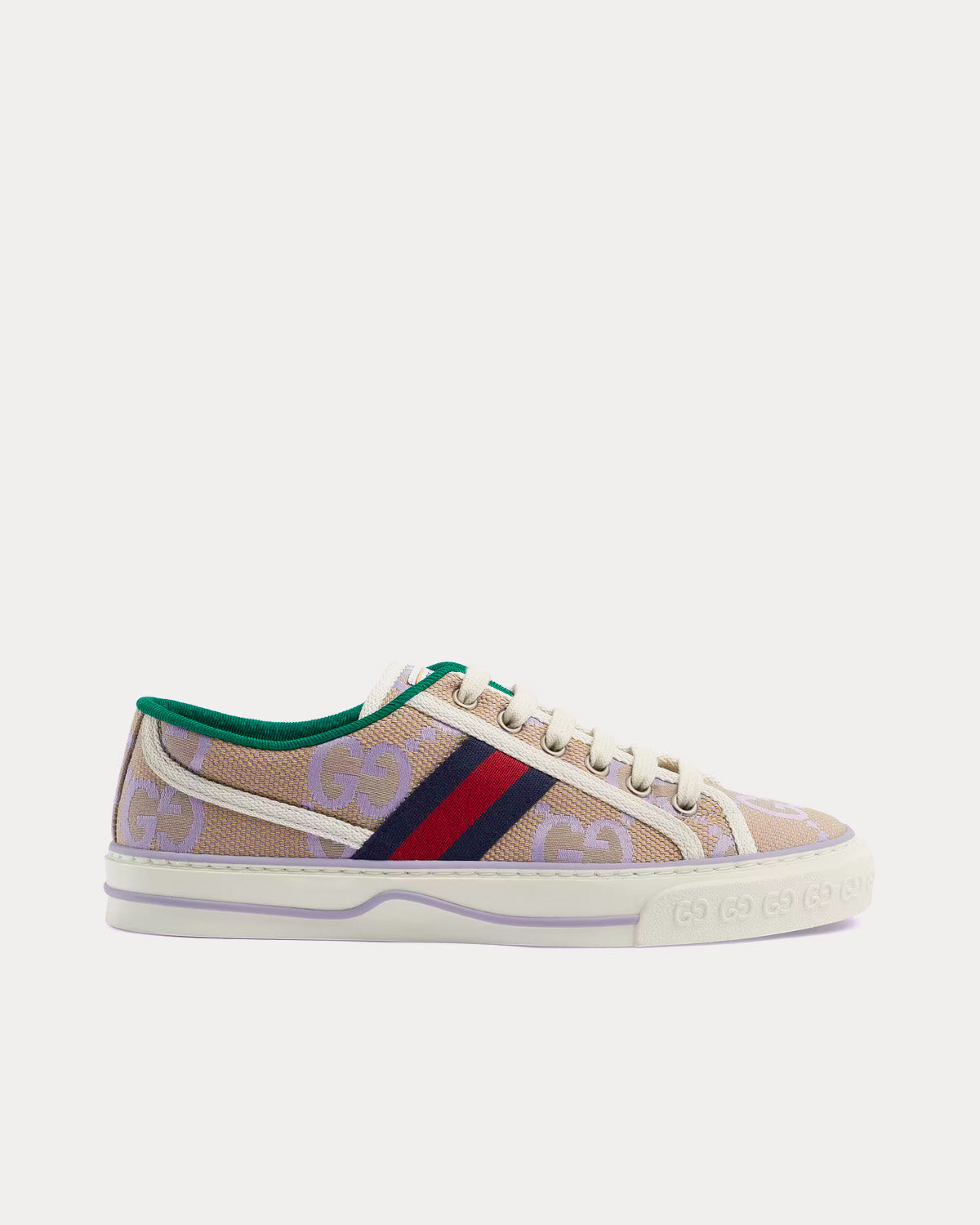 Gucci Tennis 1977 Jumbo GG Beige / Lilac Low Top Sneakers - 1