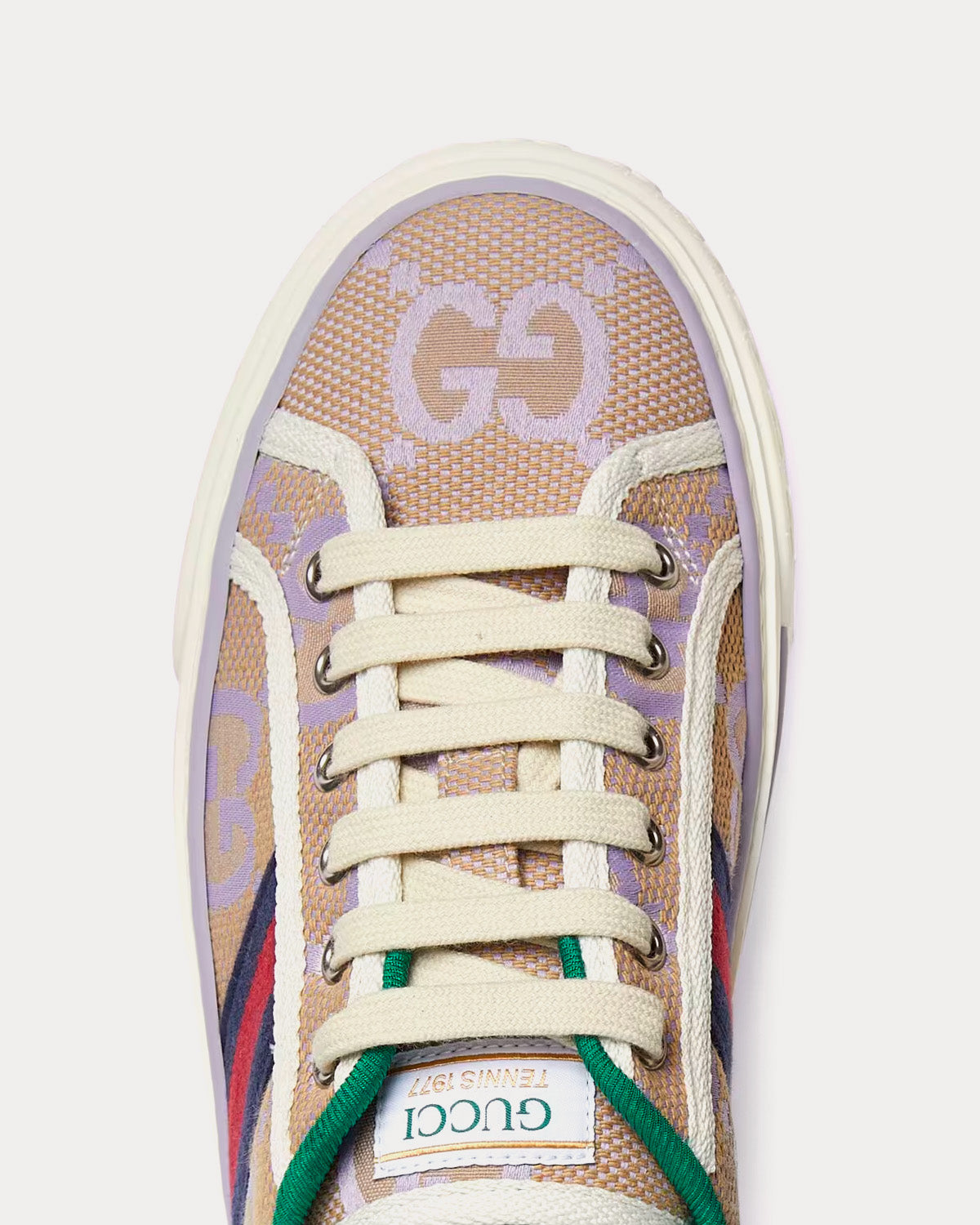 Gucci Tennis 1977 Jumbo GG Beige / Lilac Low Top Sneakers - 4